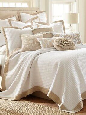 Levtex Home Adobe Border Quilt Set, White